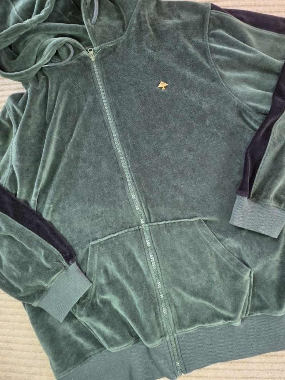 LRG Lifted Research Group 3XL Spruce Green Full Zip Track Jacket Y2K